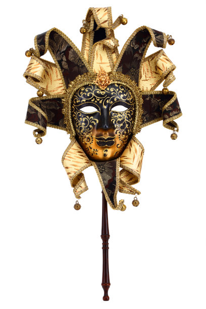威尼斯面具孤立在白色的背景图片下载