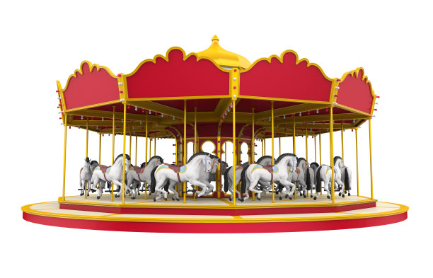 旋转木马马孤立图片下载