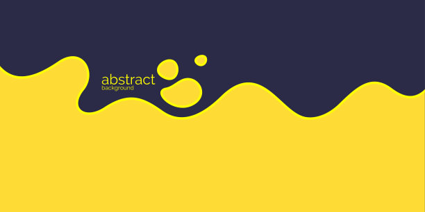 明亮的海报与动态波浪。矢量插图在最小风格图片下载