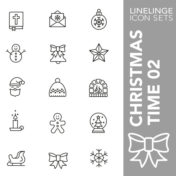 细线图标集圣诞时间02图片下载