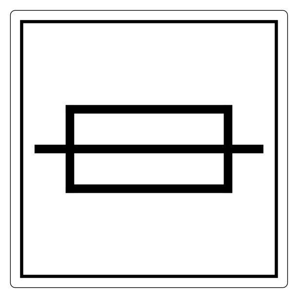 保险丝符号标志，矢量说明，隔离在白色背景标签。EPS10图片下载