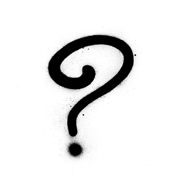 黑白相间的涂鸦问号图片下载