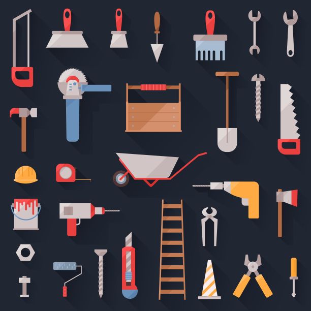 在平面设计中构建工具图标图片下载