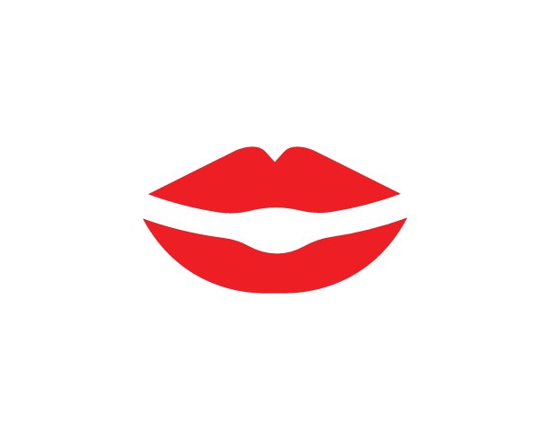 嘴唇图标矢量模板设计图片下载