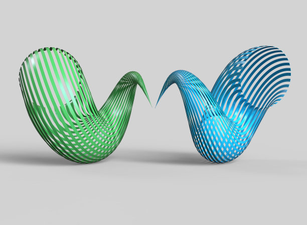 多色曲线，抽象图形图片下载