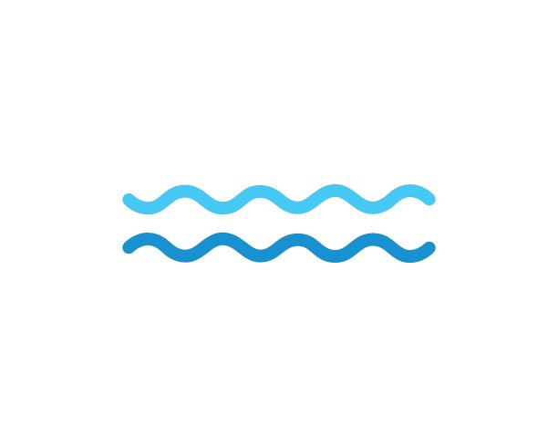 水波符号和图标Logo模板图片下载