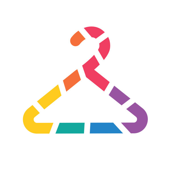 彩色几何衣架图标图片下载