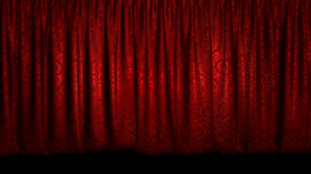 一个美丽的剧院或歌剧舞台幕布的3D渲染图片下载