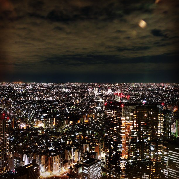 从东京塔看东京的风景图片下载