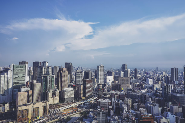 日本大阪城市风光图片下载