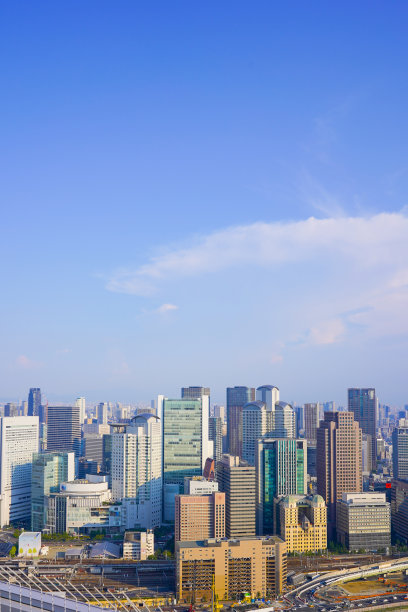 日本大阪城市风光图片下载