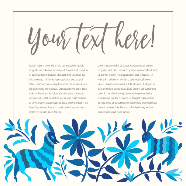 墨西哥刺绣风格构成图片下载