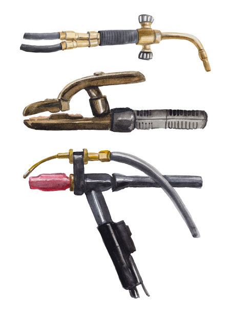 水彩三支焊枪图片下载