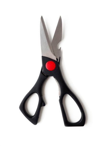 黑色塑料边的厨房剪刀图片下载