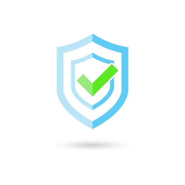 盾牌检查标记图标矢量图片下载