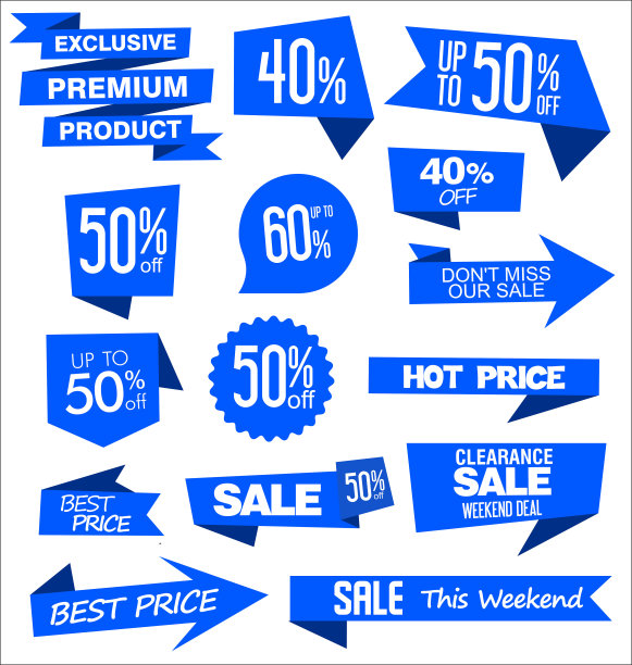 现代销售贴纸收藏素材图片