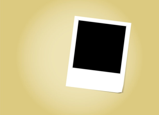 旧的邋遢的即时照片风格的相框，空照片矢量插图，孤立的白色背景，图片的自由空间图片下载