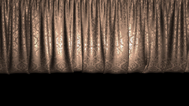 一个美丽的剧院或歌剧舞台幕布的3D渲染图片下载