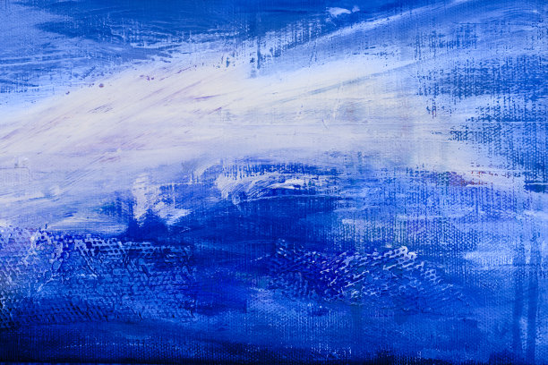 抽象的蓝色和白色丙烯酸画布背景图片下载