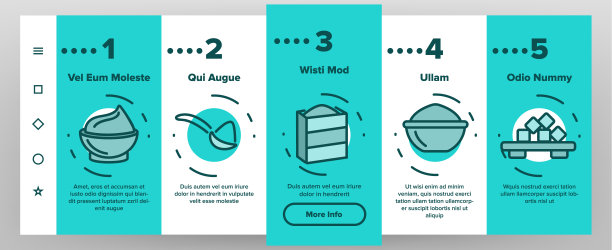 大豆制品，食物线性向量图片下载