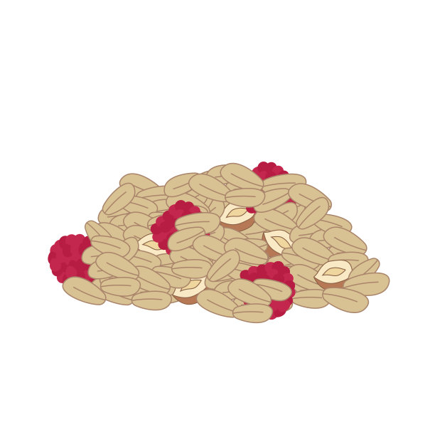 格兰诺拉麦片，覆盆子坚果，合适的营养载体图片下载