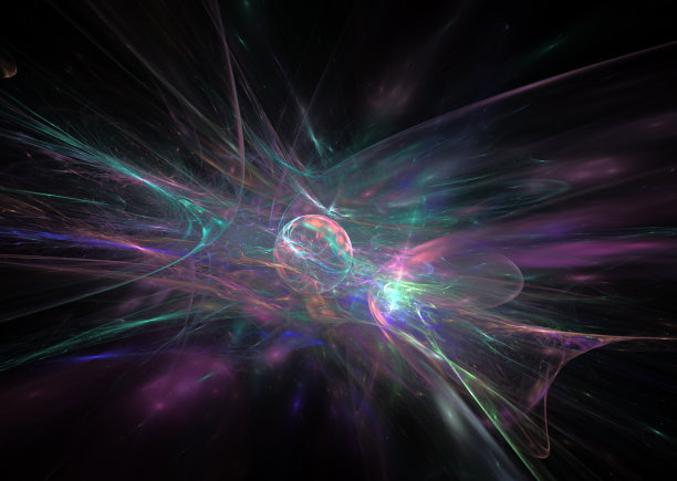 发光粒子和线条的光爆炸，未来的抽象背景图片下载