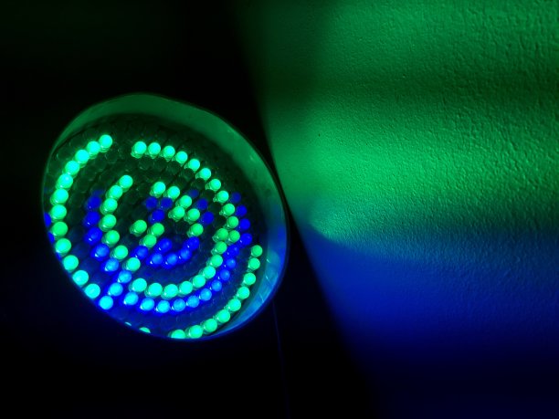 蓝色和绿色led灯图片下载