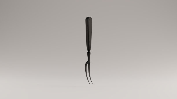 黑色现代双叉雕刻叉图片下载