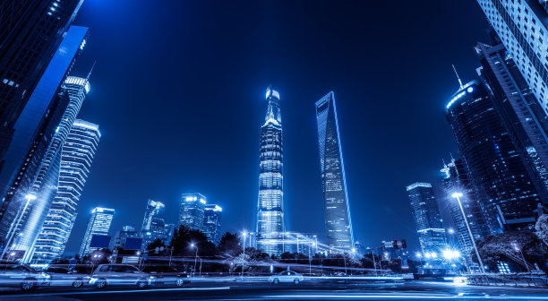 上海城市夜景与建筑景观图片下载
