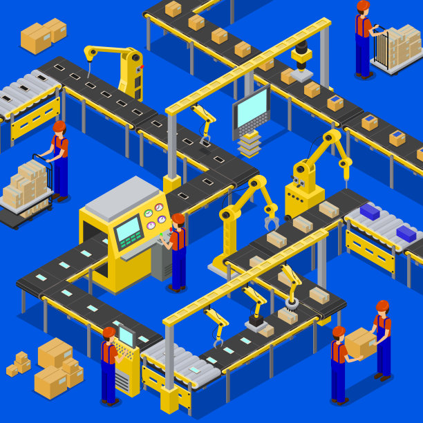 织物矢量图生产线图片下载