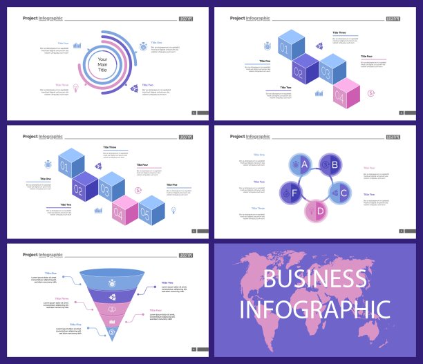 一套工作流程或团队概念信息图表图片下载