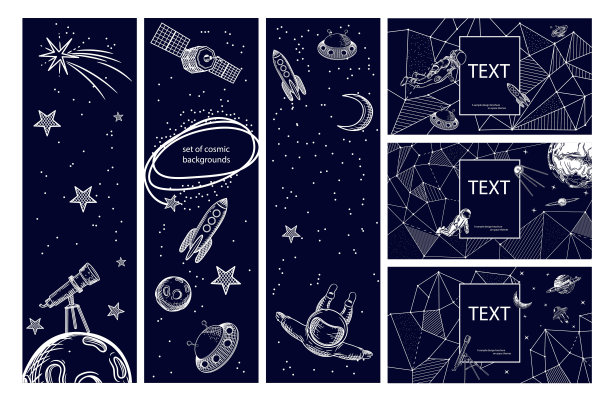 水平和垂直的横幅。封面，传单，横幅的背景。图片下载