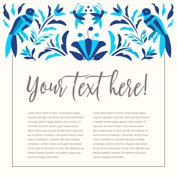 墨西哥刺绣风格构成图片下载