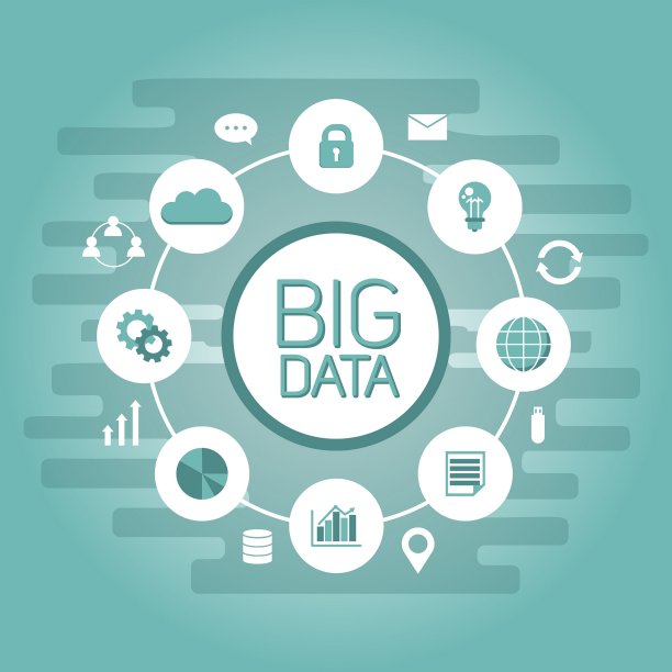 大数据概念围绕电脑文件文件绿色图片下载