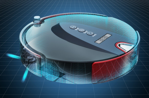 吸尘器机器人三维可视化cad模型，图纸。三维渲染图片下载