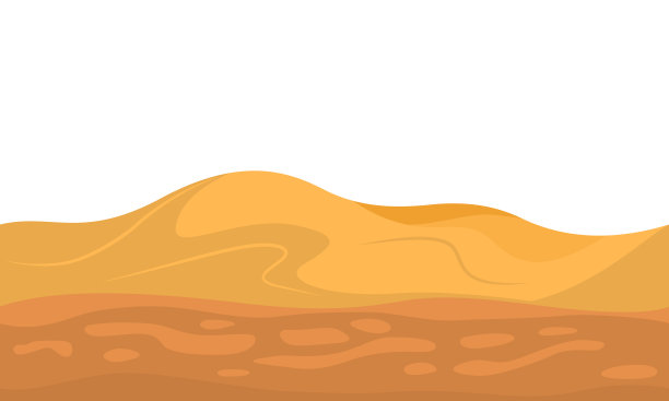地面沙漠的颜色横截面。向量图片下载