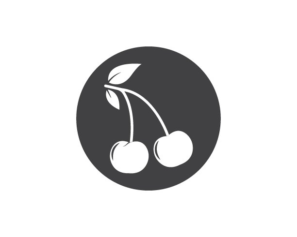 樱桃水果图标矢量图片下载