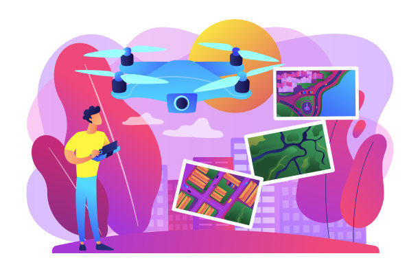 航空摄影概念矢量插图图片下载