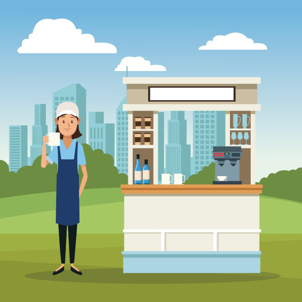 咖啡店站图片下载