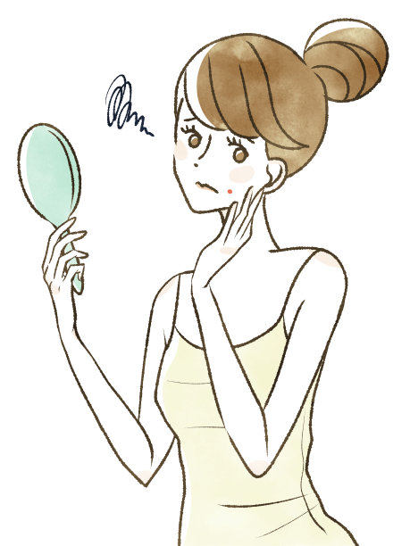 女子脸上的痤疮图片下载