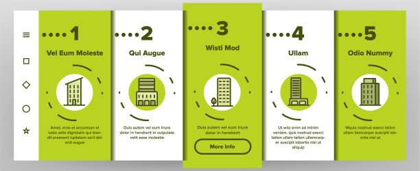 住宅，公寓向量登陆手机应用页面屏幕图片下载