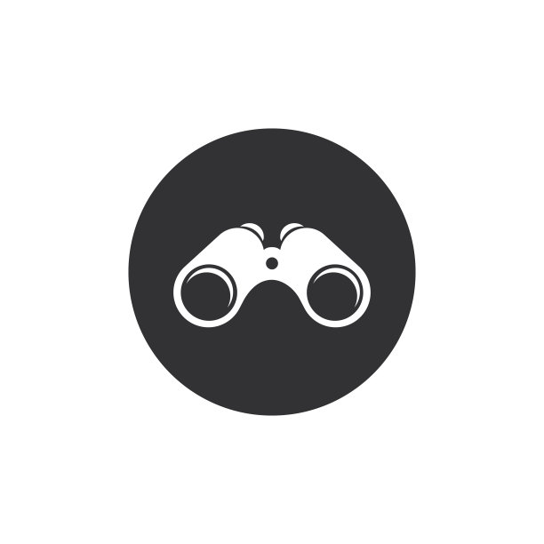 白色背景上的望远镜图标矢量图图片下载