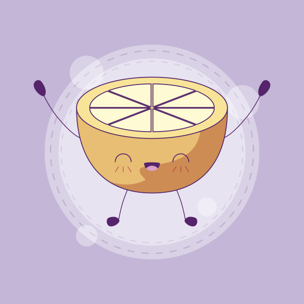 橙子水果片卡哇伊风格图片下载