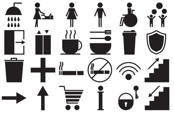 公共场所的通用图标图片下载