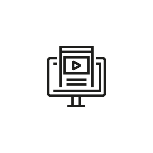在线网络研讨会矢量线条图标。学习，在线图片下载