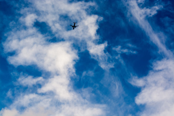一架在天空中的飞机图片下载