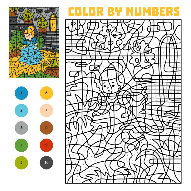 颜色的号码。童话故事。灰姑娘和丢失的小水晶鞋图片下载