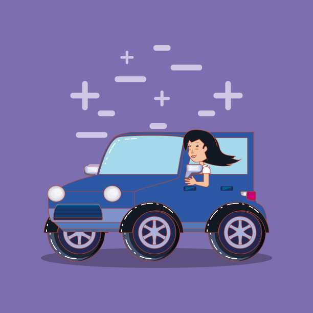 安全驾驶设计矢量插图图片下载
