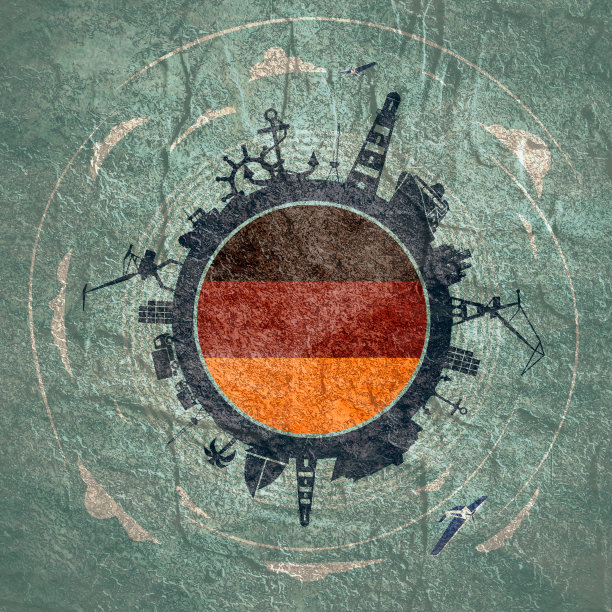 货运港口和旅游相关的剪影。图片下载