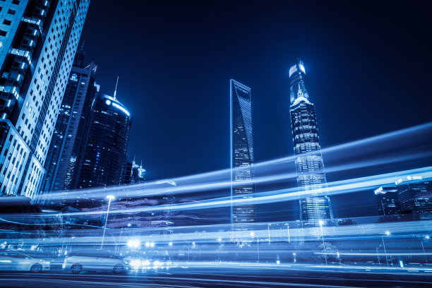 上海城市夜景与建筑景观图片下载